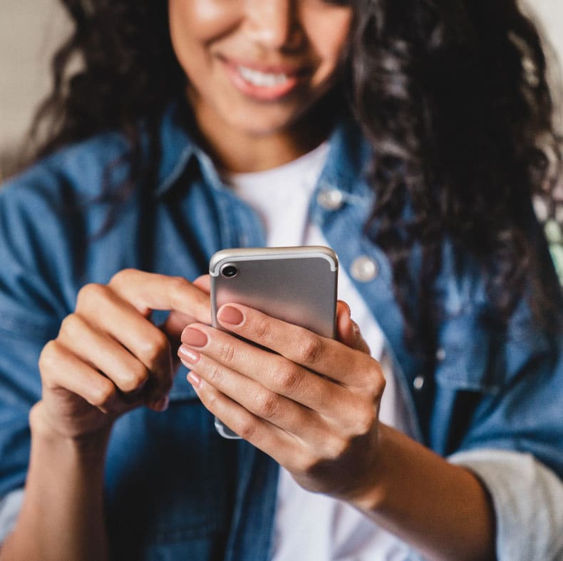 woman using mobile phone